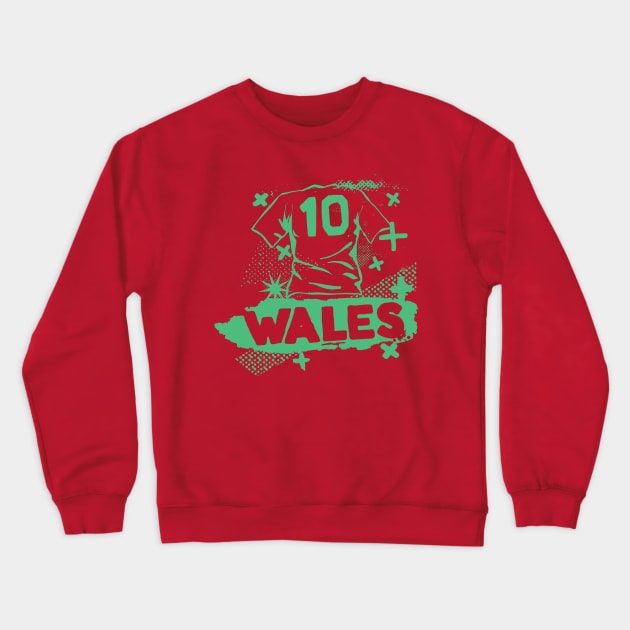 Retro Welsh Football // Vintage Grunge Wales Soccer Crewneck Sweatshirt by SLAG_Creative